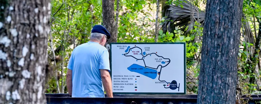 senior-friendly outdoor trail at Six Mile Cypress Slough Preserve